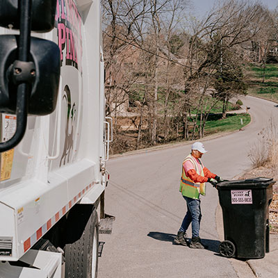 Stinky Pinky Residential Trash Service Pickup Cart