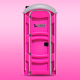 Portable Toilet Stinky Pinky graphic illustration