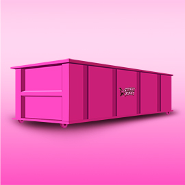 Roll-Off Dumpster Stinky Pinky graphic illustration